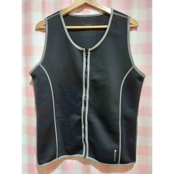 Other - SAUNAFX Black Sleeveless Full Zip Neoprene Slimming Sauna Vest XXL